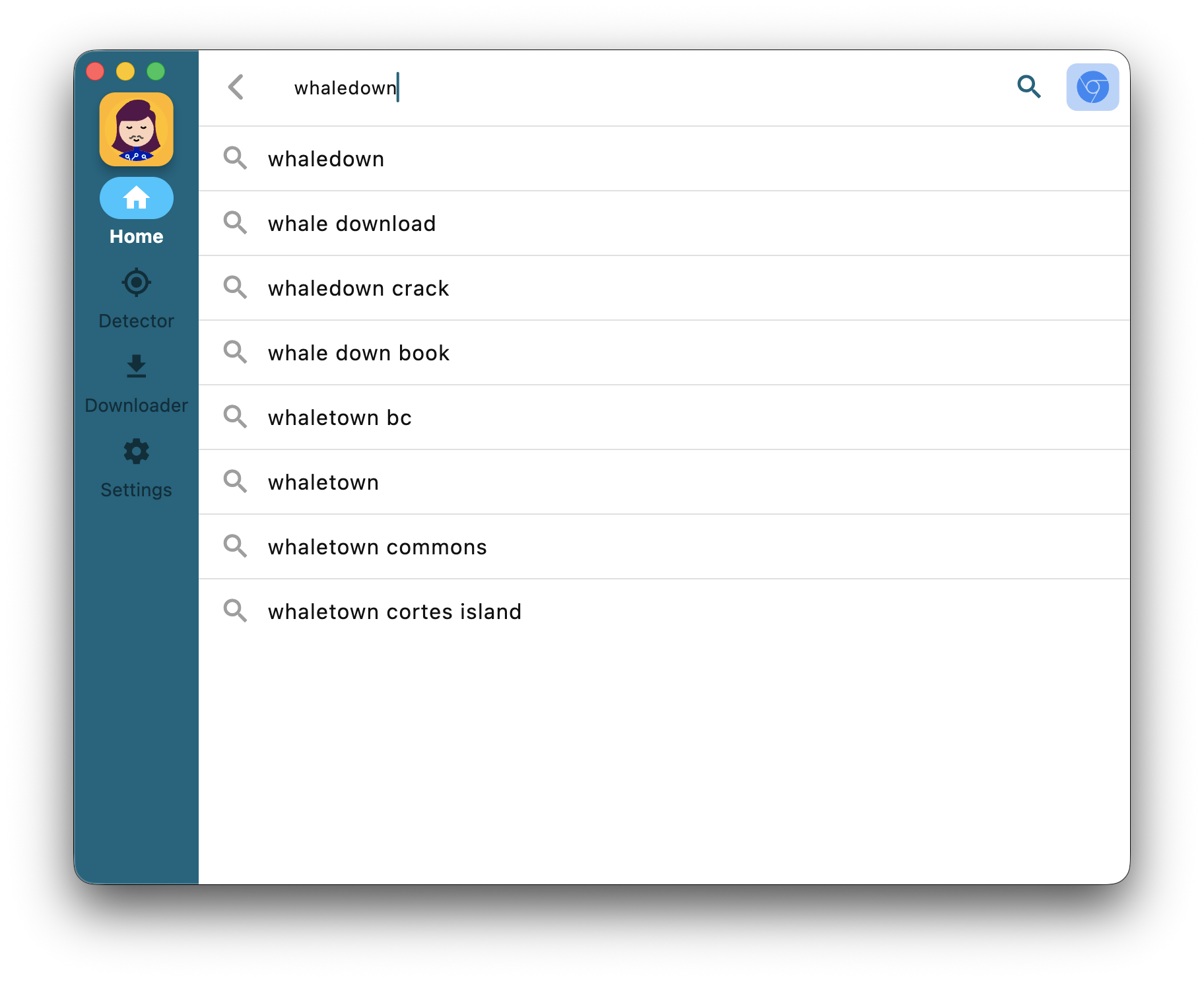 Browser Suggests Screen